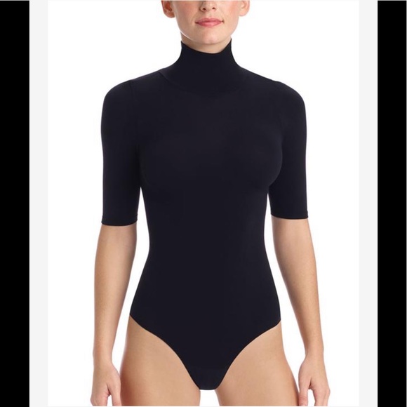Commando Black Short Sleeve Bodysuit Turtleneck OS - Picture 1 of 12